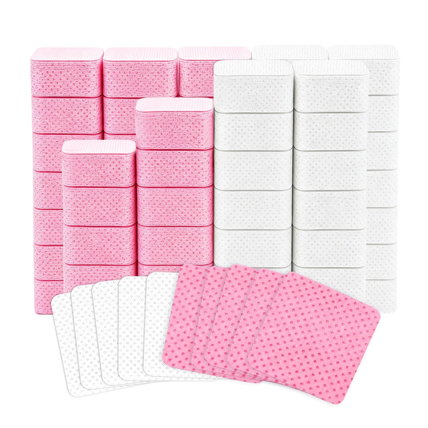 Nail Art Remove - 50 Stück fusselfreie Nagellackentferner-Tücher, bunte Baumwolltücher,