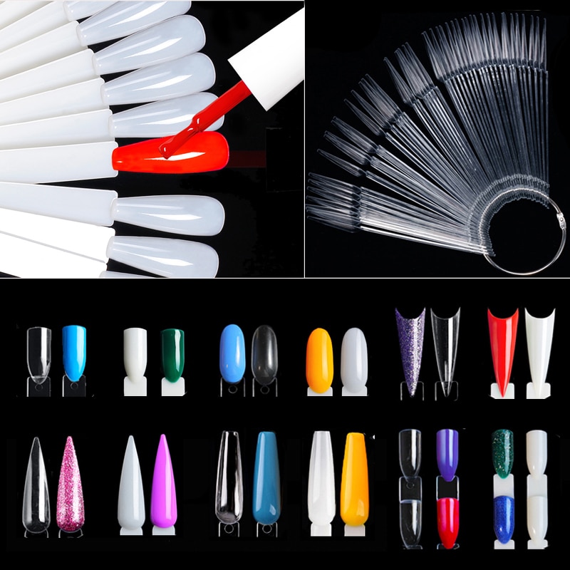 Nail Art Navy - Nagel-Display-Sticks, klare natürliche Farben, Nagel-Swatch-Diagramm mit