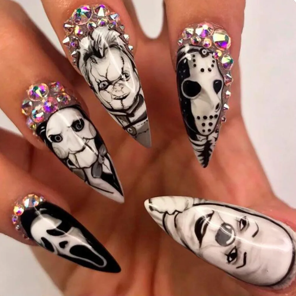 24 Stück glänzende lange Mande – Nail Art Vampire Bewertung und Preis