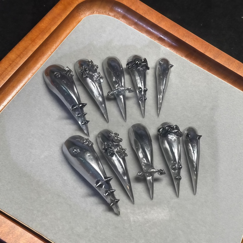 Neue 10 Stück Gothic Graue Gli – Nail Art Glitter Bewertung und Preis