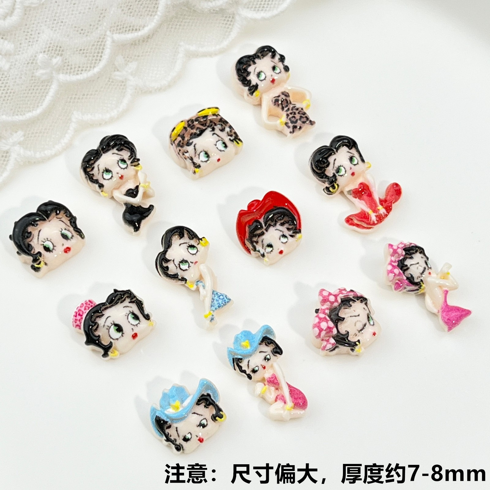 100 Stück Cartoon-Betty-Nagelk – Nail Art Gel Bewertung und Preis