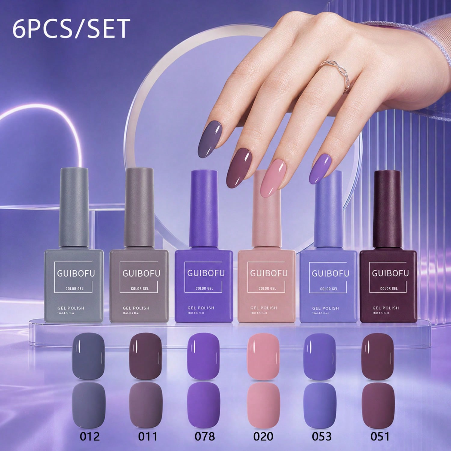 6 Stück 15ml Gel-Nagellack-Set – Nail Art Dusty Pink Bewertung und Preis