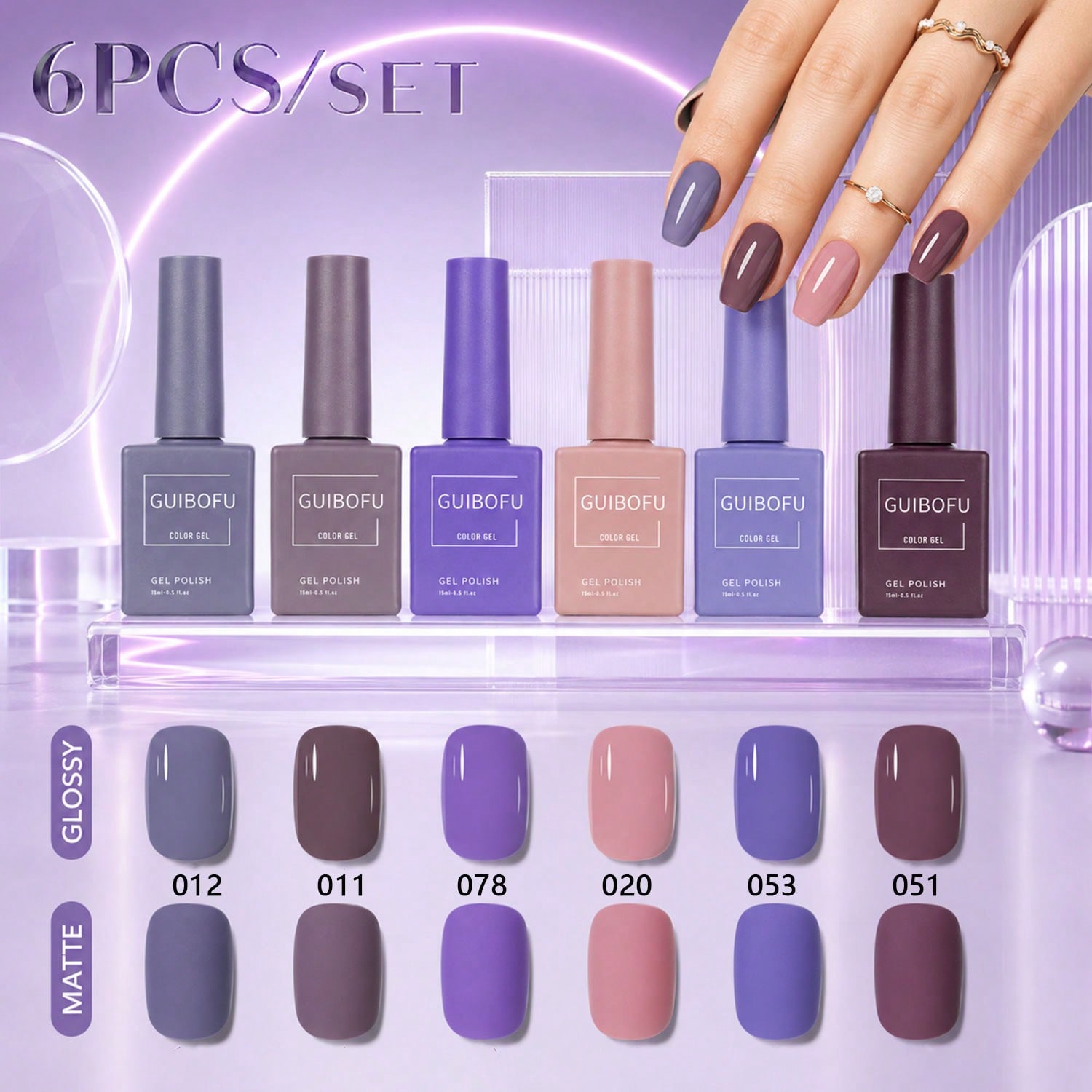 6 Stück 15ml Gel-Nagellack-Set – Nail Art Dusty Pink Bewertung und Preis