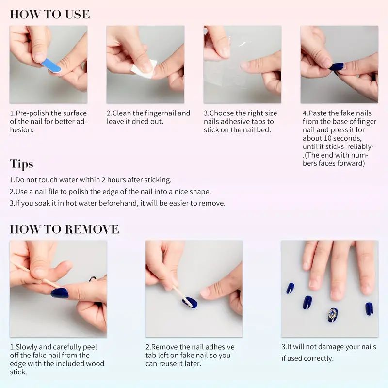 10 Stück Luxus Handgefertigte  – Nail Adhesive Tab Bewertung und Preis