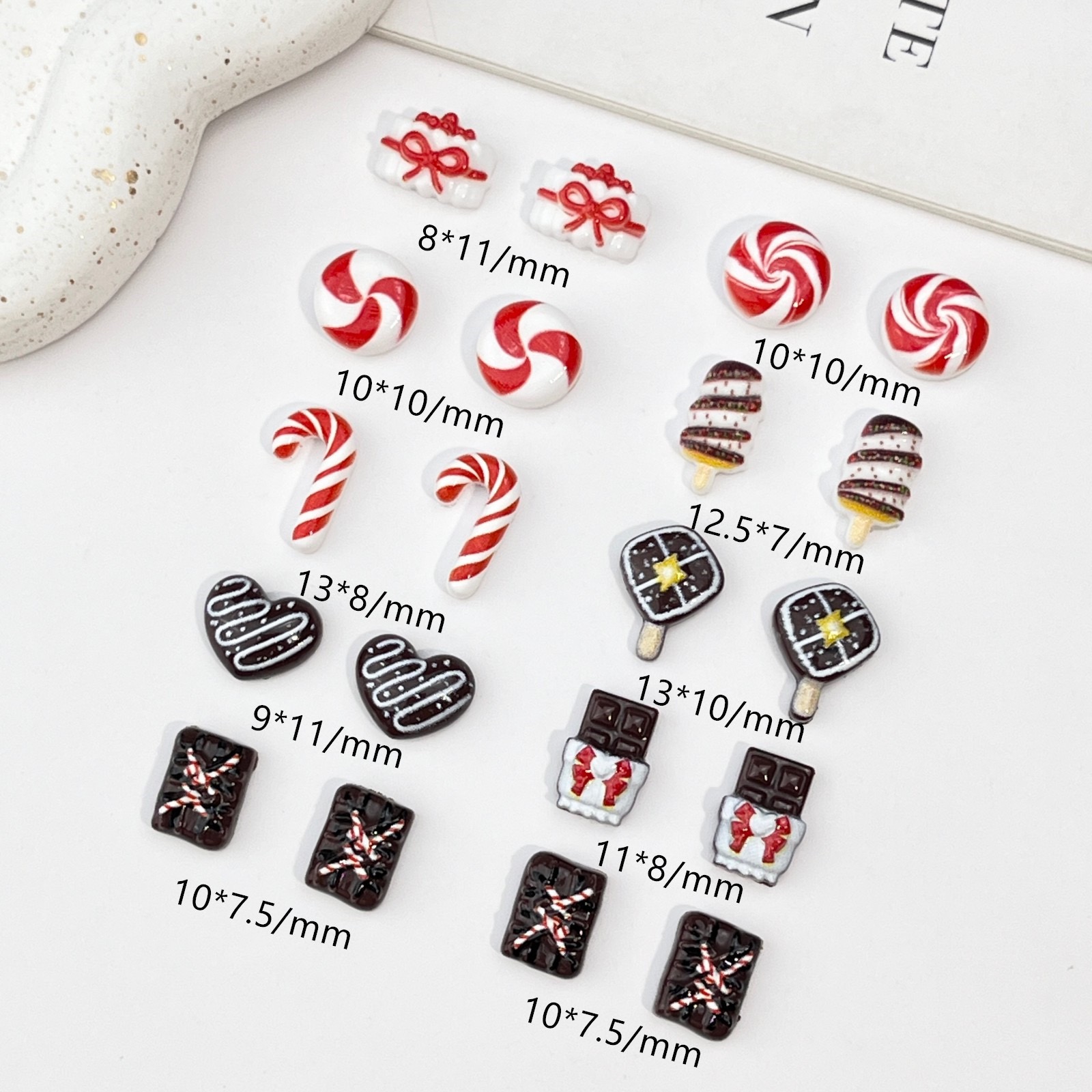50 Stück Harz-Mini-Weihnachtsd – Nail Art Xmas Bewertung und Preis