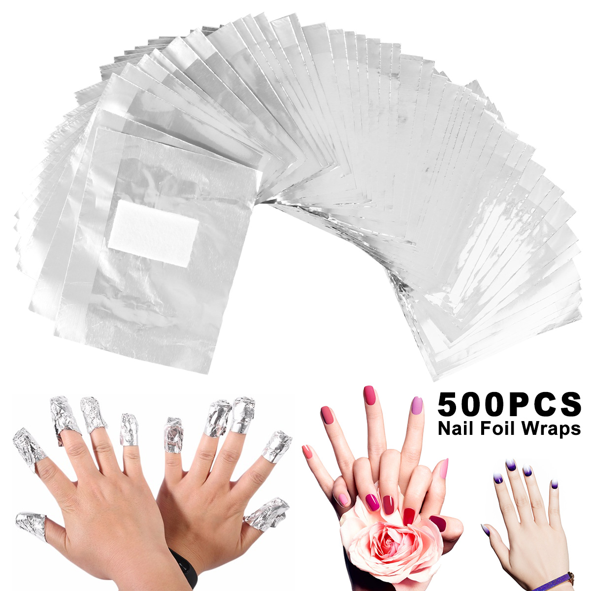 500/1000 Stück Aluminiumfolie  – Nail Art Ideas Bewertung und Preis